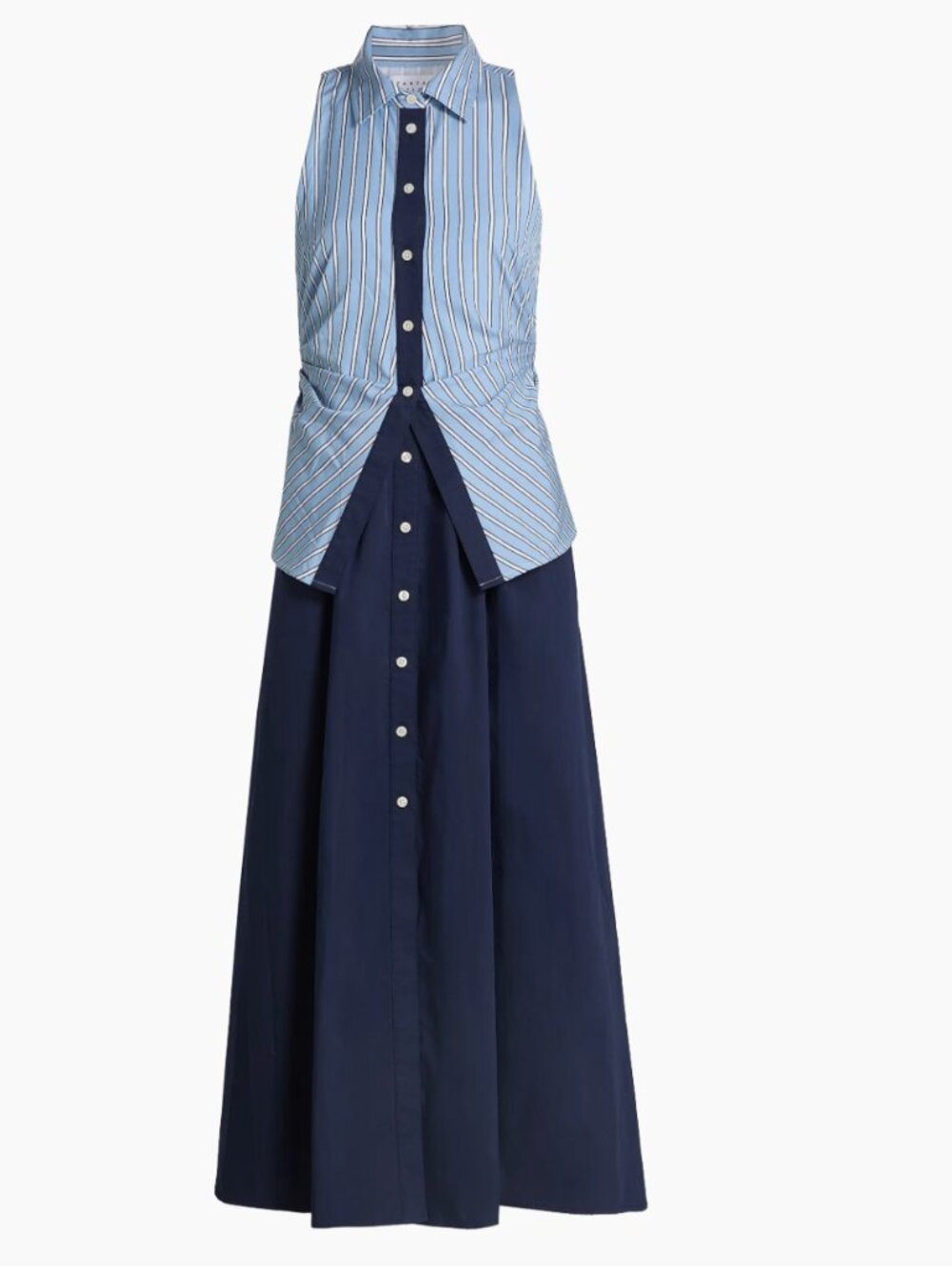 Tanya Taylor  Hannah Striped Cotton Midi-Dress